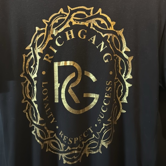 Rich Gang black and gold short sleeve T-shirt - Picture 5 of 7